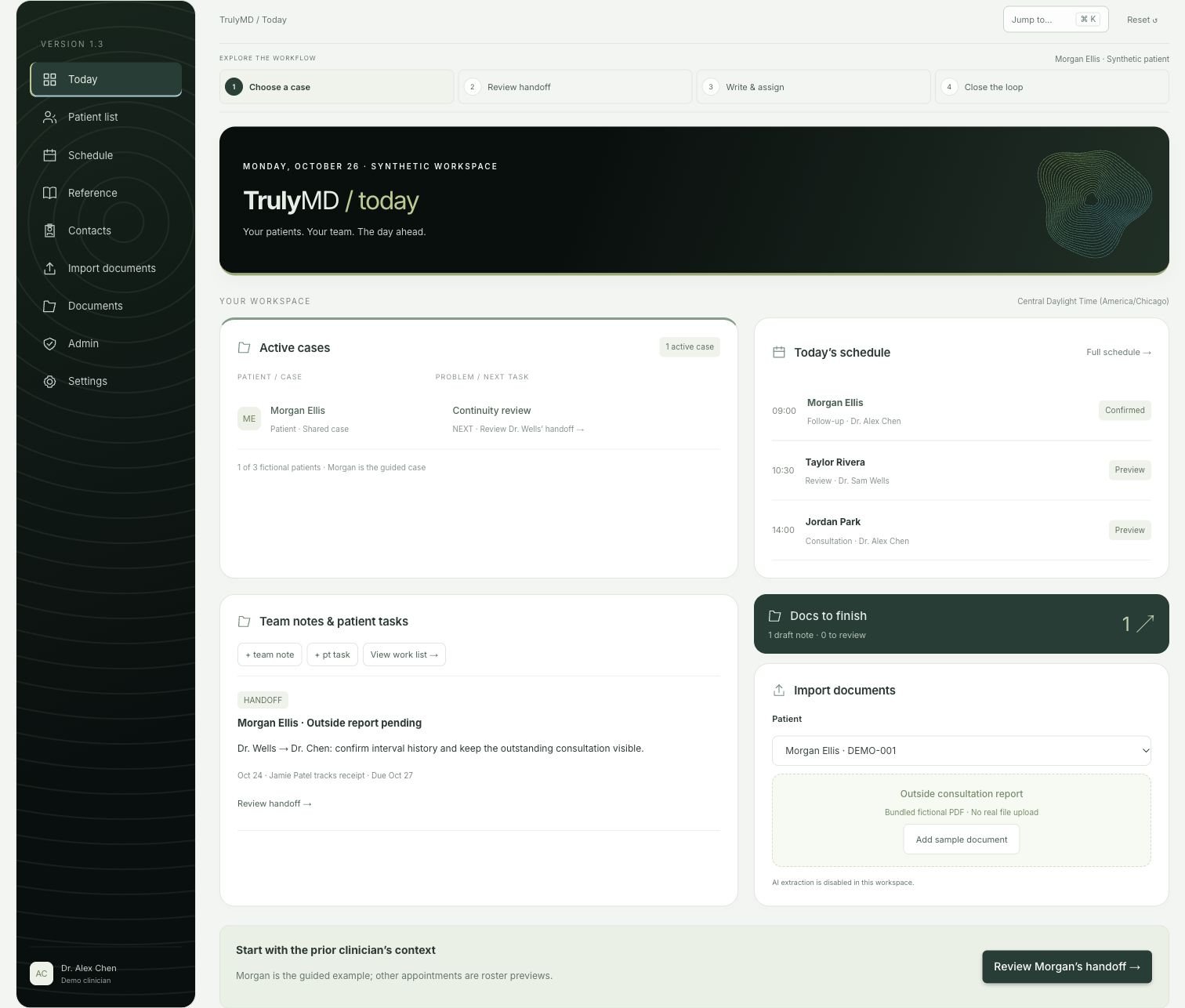 TrulyMD synthetic demo screenshot